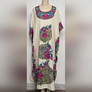 Good Times Kaften Mumu House Dress Side Splits Lightweight India